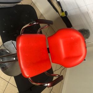 Red Salon chair